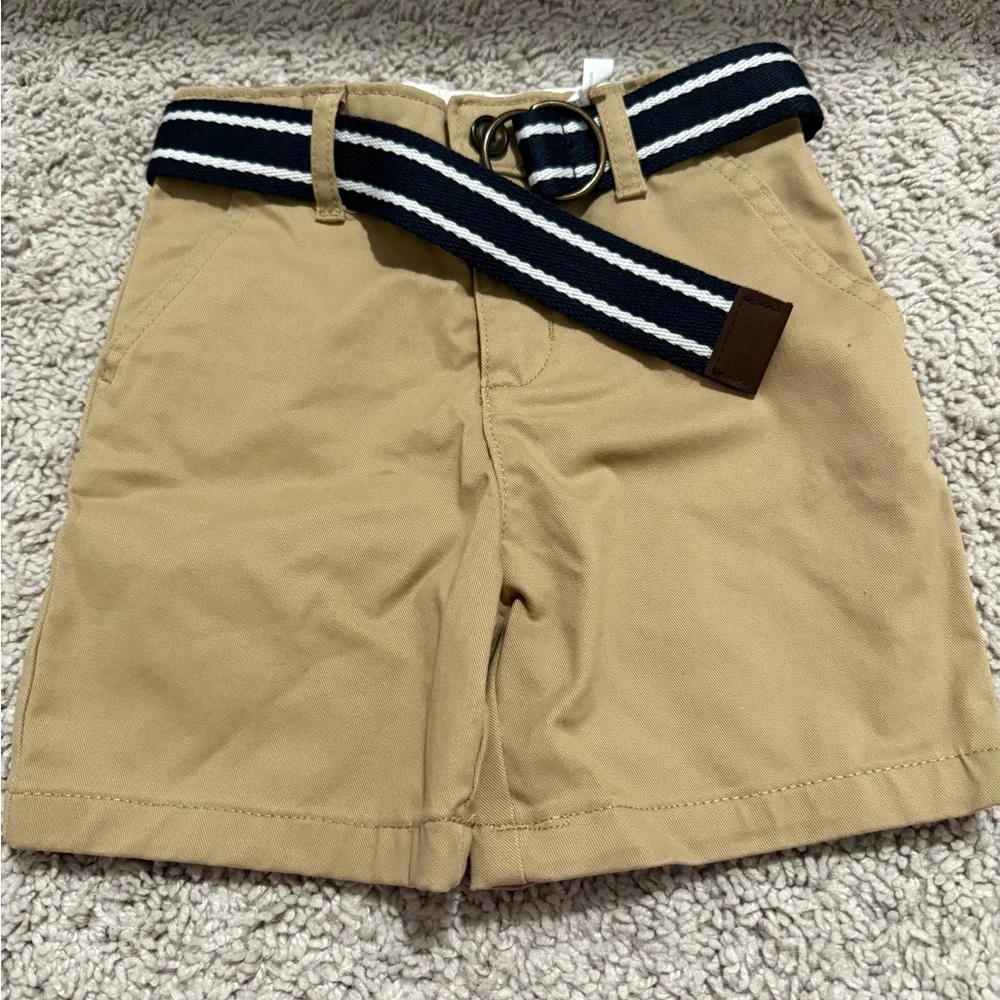 NWOT Gymboree woven belted chino khaki shorts
